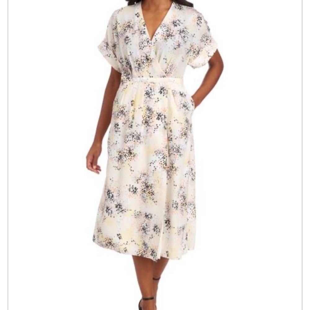 Equipment femme silk floral tavin wrap dress